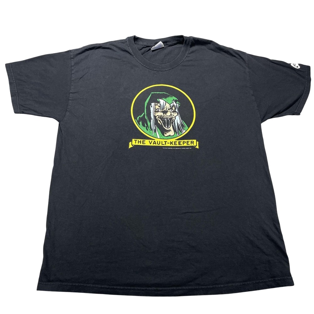 The Vault-Keeper Shirt Mens XL Black EC Comics Horror Graphic Tee Hanes VTG 00s